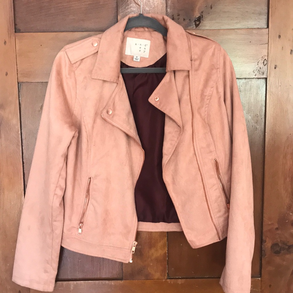 Pink "Suede" Motorcycle Jacket, a new day(Target)